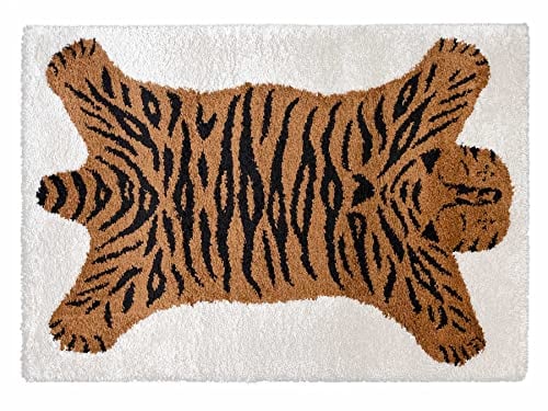 Primaflor Kinderteppich für Jungen und Mädchen - Tiger - 120x170 cm - Oeko-TEX Zertifiziert - Weicher Hochflor-Teppich fürs Baby- & Kinderzimmer - Hochwertiger Spielteppich