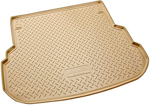 Recambo Gummi Kofferraumwanne Premium passend für Mercedes GLK-Klasse | Typ X204 | BJ 2008-2015 | passgenau mit Rand | Beige