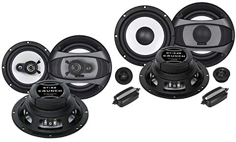 Mediadox Crunch Front/Heck 16,5cm/165mm Auto Lautsprecher/Boxen/Speaker Komplett-Set kompatibel für Infiniti III