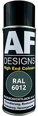 Alex Flittner Designs Vernice antiruggine 4 in 1 RAL 6012 nero-verde metallo vernice protettiva spray vernice antiruggine bomboletta spray