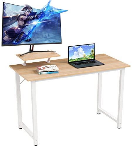 HaodaCulture Mesa de Escritorio informática, Escritorio con Soporte para Ordenador portátil, Mesa de Trabajo, Estructura de Acero, para Salón Oficina, Capacidad de Carga hasta 150 kg, 80 x 40 x 75 cm