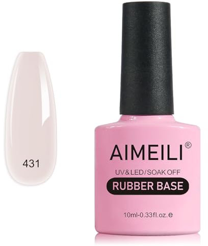 AIMEILI Rubber Base Gel Soak Off UV LED Rubber Base Coat Nägel Unterlack Gel Nagellack Maniküre 10ml (431)