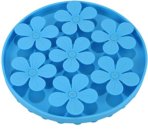 Gamelle Anti Glouton Chien,Doweiss Slow Feeder pour Animaux Chat/Chien en Silicone Caoutchouc Doux Mignon en Forme de Fleur