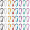 VFANDV Mini Mousqueton Aluminium - 32 Pièces, 8 Couleurs, Léger et Résistant - Porte Clé pour Randonnée, Camping, Pêche et Voyages (3,5 x 40 mm)