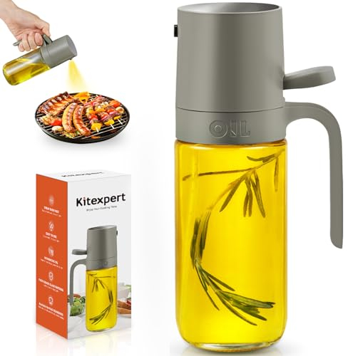 KITEXPERT Olivenölsprüher zum Kochen – Vielseitige Olivenöl-Sprühflasche zum Kochen – 250 ml Ölspritzer für Luftfritteuse, Salat, Grillen, Braten, Backzubehör