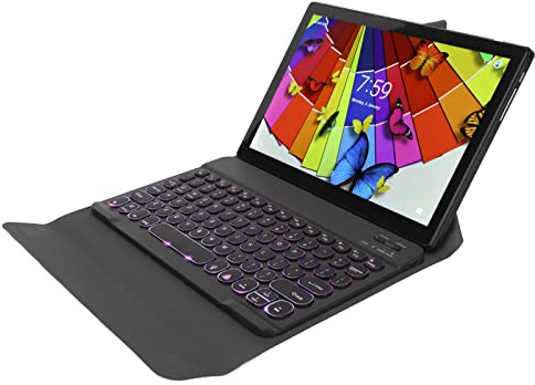 Airshi Office Tablet, 10 Inch 8GB RAM 128GB ROM Tablet PC FHD IPS for Gaming (Black)