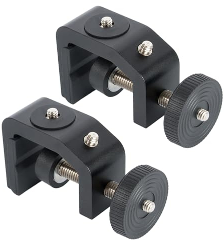 2 X Desktop Mount C-Clamp, Fence Clamp Desk Clamps, 1/4“ Thread, Mounting Accessory for Drawer Install, Camera Stand, Welding