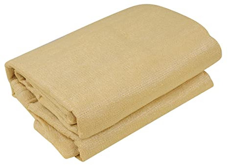 KONTONTY Sonnensegel Dreieckiges Pe Mit Metallringen Für Garten Schwimmbad Und Camping Uv-Schutz Installieren Für Terrassen Und Außenbereiche Beige Gelb