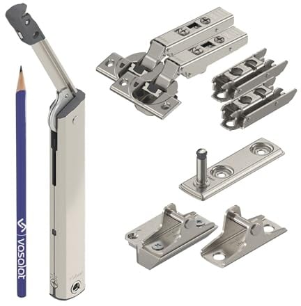 Blum Aventos HK-XS 20K1501 Kraftspeicher Set 10-tlg., Klappenbeschlag mit Clip Top Blumotion Scharnier für Holz- und Alufronten