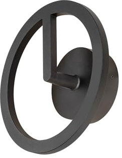 SLV LED Wandleuchte Q-Ring in Schwarz-matt 10W 950lm IP65