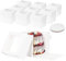 Cake Box (10er-Pack) - Weiße Einweg Tortenbox mit Sichtfenster für Kuchen, Gebäck, Cupcakes - 350 g/m² Karton - 25,3 cm Unterlage, 25,4 x 25,4 x 20,3 cm