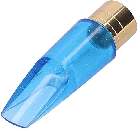 Altsaxophon-Mundstücke, Standard-Serie Saxophon-Mundstück Bb Alt ABS Blau Transparent Blasinstrumentenzubehör Ersatzmundstück für Anfänger und Fortgeschrittene