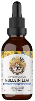 Mullein Leaf Extract for Lungs - Made in UK - 60,000mg High Strength Liquid Mullein Leaf - Mullein Drops