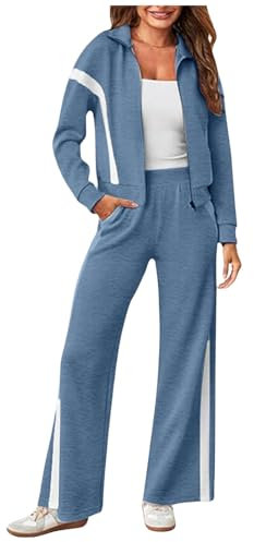 Salopette di Tuta Completo Gonna E Top Cerimonia Tuta Pile Pesante Donna Tuta da Maschio Completo Cerimonia Pantalone Palazzo Tailleurs Pantaloni Completo Tailleur Donna Blu Tuta da Sci per Donna