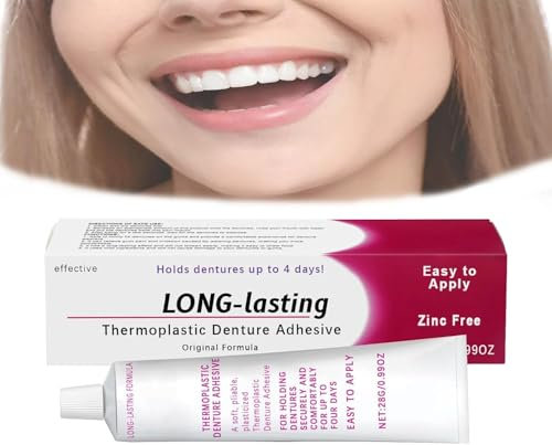 Thermoplastic Denture Adhesive, Thermoplastischer Kleber für Zahnprothesen, Zahnprothesenkleber, Improved Comfort (1pcs)