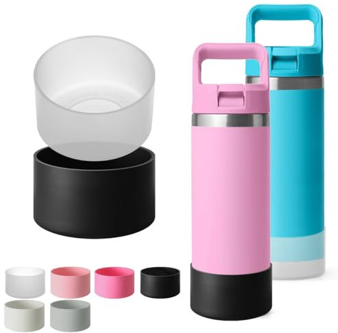 Neabuler 2 Pcs Silicone Protective Boot for Yeti 12/18 oz Bottle, 20/30 oz Tumbler, 20/25/30/35 oz Mug, Anti-Scratch, Anti-Deformation Bottom Protector Sleeve Cover for Yeti Rambler Bottle