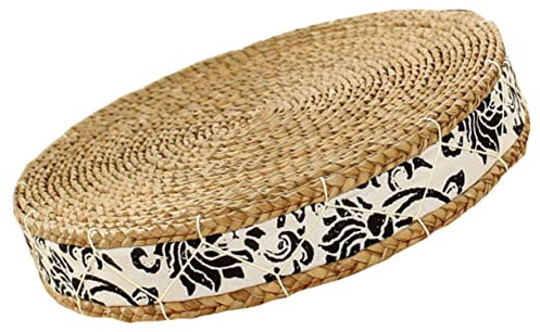TOPBATHY Tapis De Yoga Coussin De Coussin D'assise Tissé Tapis De Sol Rond Siège De Confortable