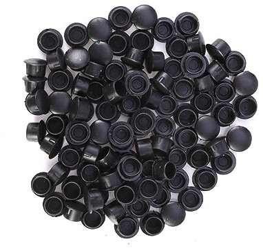 Scharnierschraubenabdeckungen 10mm Schwarze Kunststoff Deckel