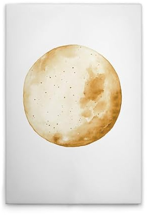 A.S. Création Leinwandbild Goldener Mond - Wandbild in Weiss, Gelb - 80 x 120 cm - DD133310