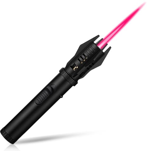 Jetflamme Feuerzeug Gas Nachfüllbar Sturmfeuerzeug, Sturmfeuerzeug Jetflamme, Nachfüllbar Feuerzeug, Jet Flamme (Verkauft Ohne Butangas), Für Kerzen, Küche, Camping Grill, (Schwarz)