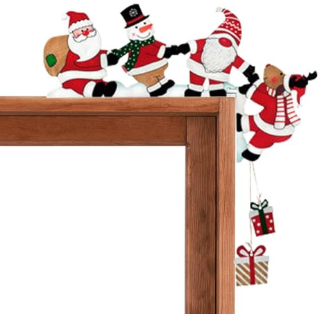 Türrahmen Deko Weihnachten, Weihnachts-Türecken-Decor, Festival Wanddekoration Tür, Dekoration Weihnachtsmann Elch Weihnachtstür Eckdekoration, Ideal Für Wohnzimmer Schlafzimmer