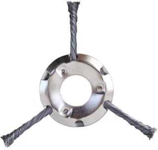Twist Knot - Cabezal de alambre de acero para cortacésped de gasolina, accesorio y cortador de cepillo, rueda desbrozadora para eliminar malas hierbas y musgo (3 cabezas)