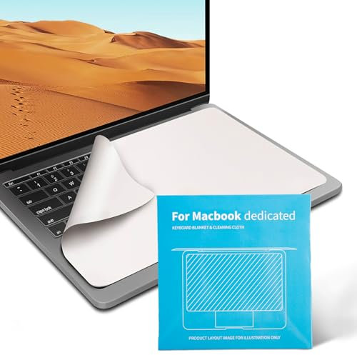Laptop Keyboard Cover Cloth for MacBook 13/14 Inch Compatible with MacBook Pro/Air,Scratch Resistant Microfiber Keyboard Polishing Cloth, Screen Imprint Protector Washable Dustproof Liner