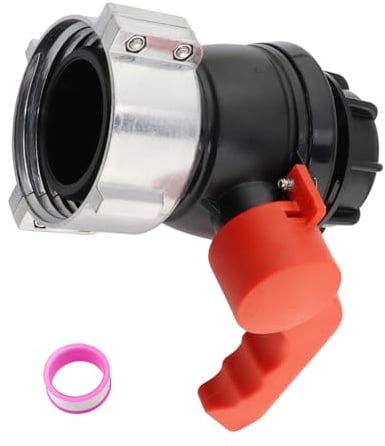 GIVIHGETI 1 Stück IBC Tank Adapter Kugelhahn, 60mm zu 80mm, Tank Ablasshahn Ersatzkugelhahn Absperrhahn IBC Tank Zubehör Klappenhahn für Regenwassertank, Container, Regentonne, Kanister DN65 (80 mm)