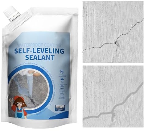 Cement Sealer – Water Stopper, Joint Sealant | 500ml Quick-Dry Leak Proof Concrete Repair Solution for Basement Deck Bathtub Garden Pool Kitchen Garage Patio Driveway Floor Outdoor Fix Cracks