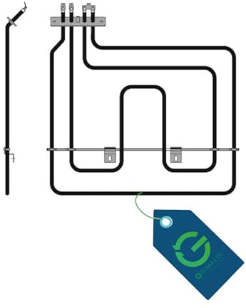 G GRIMALDI Resistenza Superiore Doppia Forno 1100+1100W 230V compatibile con Beko 262900064 482000004603 C00408866 | 308x295mm Traversino 270mm Staffa 85mm | Elemento Grill Ricambio Forni Elettrici
