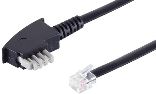 1aTTack.de 1x 6m - TAE-N Stecker auf RJ12 Western 6/6 Fax Kabel 6-adrig Telefonkabel Anschlusskabel für Modem und Faxgeräte