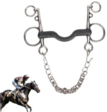Kukyller Morso per Cavallo, Filetto per Cavallo Morso per Bocca in Acciaio Inossidabile Lucidato a Mano Sicuro Facile Controllo per Accessori da Corsa