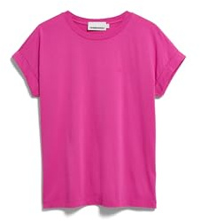 ARMEDANGELS Damen T-Shirt aus Bio-Baumwolle IDAARA Loose Fit Very Berry XXL