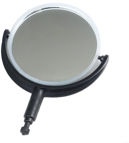 Konkave Linse Mikroskop Reflektor 50 mm hohe Reflektivität Glas Spiegel für Kondensator Kit Laborgeräte schwarz (Kunststoffhalterung)