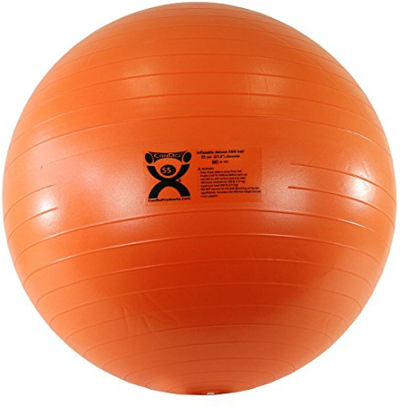 CanDo Gymnastikball - Deluxe Anti-Burst Trainingsball - Sitzball, Durchmesser 55 cm, orange
