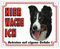 Nobby Hunde Warnschild, Border Collie