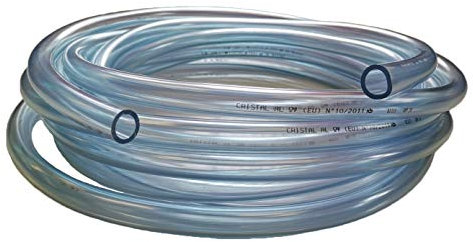 16mm ID x 22mm OD (5/8 x 7/8) Clear PVC Tube - Water/Air Hose Pipe, Food Grade - 10 Metres