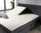 Splittopper Spannbetttuch, 100% Baumwolle, 90cm Schlitztiefe, Matratzen-Split-Spannbetttuch, Creme 180 x 200 cm
