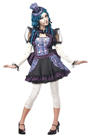 California Costumes Damen Broken Doll Sexy Gruseliges Steampunk Viktorianisches Kostüm