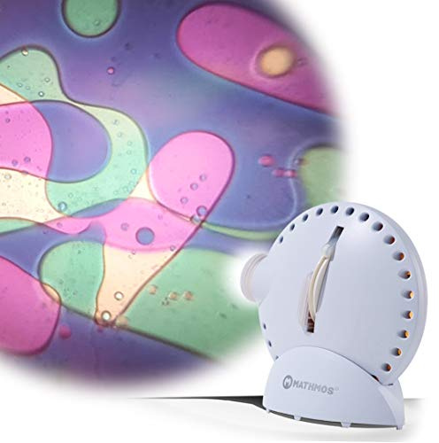 Mathmos Space Projektor in Weiß mit Lavalampen Effekt Violett/Grün