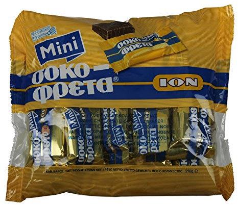 ION Mini gaufrettes au chocolat foncé en sachet de 210 g