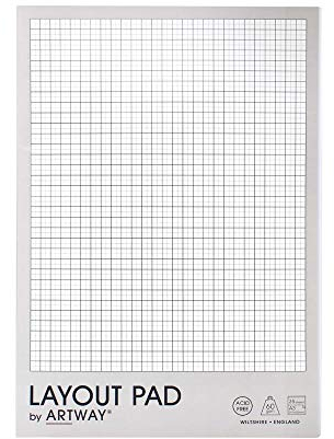 Artway - Bloc avec grille millimétrée - 60 g/m² - 35 feuilles - A3
