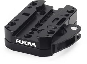FLYCAM Piastra a sgancio rapido per telecamera/gimbal per giunto cardanico per telecamera M/MX. Si monta su teste di treppiedi, bracci e supporti per auto. Filettature inferiori da 1/4-20.