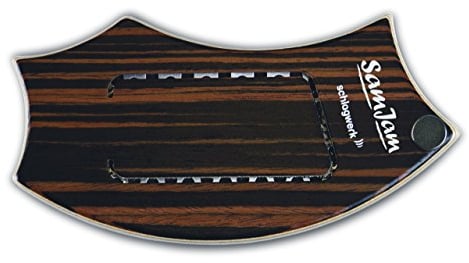 Schlagwerk SJ110M SamJam - The Guitar Snare - Macassar (Dunkel-Braun) - SnareDrum für Akustik Gitarren - werkzeuglose Installation - Rhythmus Add-On für Gitarre - Made in Germany