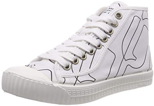 G-STAR RAW Damen ROVULC MID AOP Hohe Sneaker, Mehrfarbig (Milk/Black Ao 7237), 36 EU