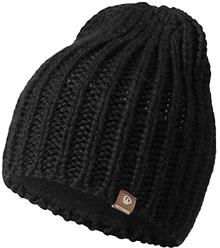GIESSWEIN Strickmütze Giebel - Warm gefütterte Merino Mütze, Unisex High Beanie für Damen & Herren, Winter Mütze mit Fleece Futter