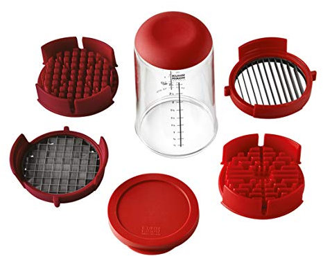 Kuhn Rikon 21350 Multischneider-21350 Multischneider Set, Kunststoff, rot