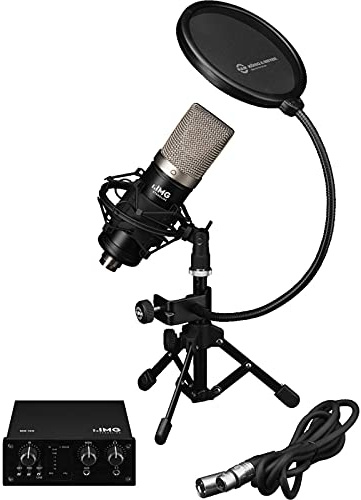 IMG Stageline PODCASTER-1 Recording-Bundle für Podcaster in schwarz