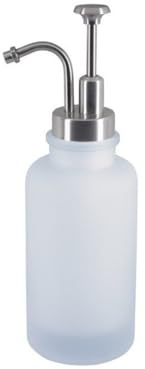 Spirella Seifenspender Yoko | mit Edelstahlpumpe | Desinfektionsspender | Glas | 300ml | Langliebig und Robust | Weiß