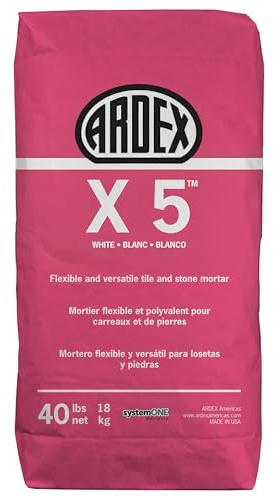 Ardex X 5 Flexible and Versatile Tile & Stone Thin-set Mortar (White) 40 Lb Bag